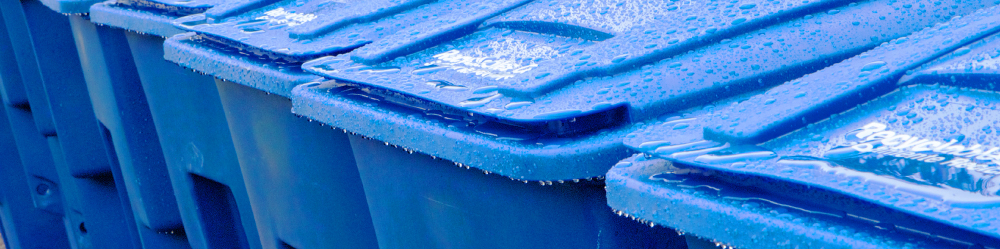 Blue Recycling bins